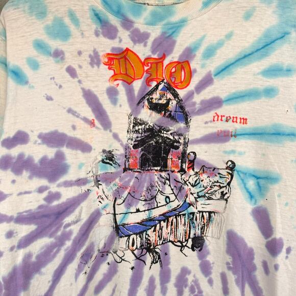 VINTAGE MEGADETH PEACE SELLS 1986 BAND T SHIRT SZ L SINGLE STITCH METAL TIE DYE - Picture 7 of 9